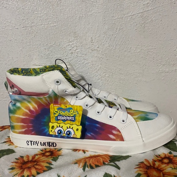 Nickelodeon/SpongeBob coat loose S+tie-dye high-tops 11+Tee szM - Picture 6 of 17